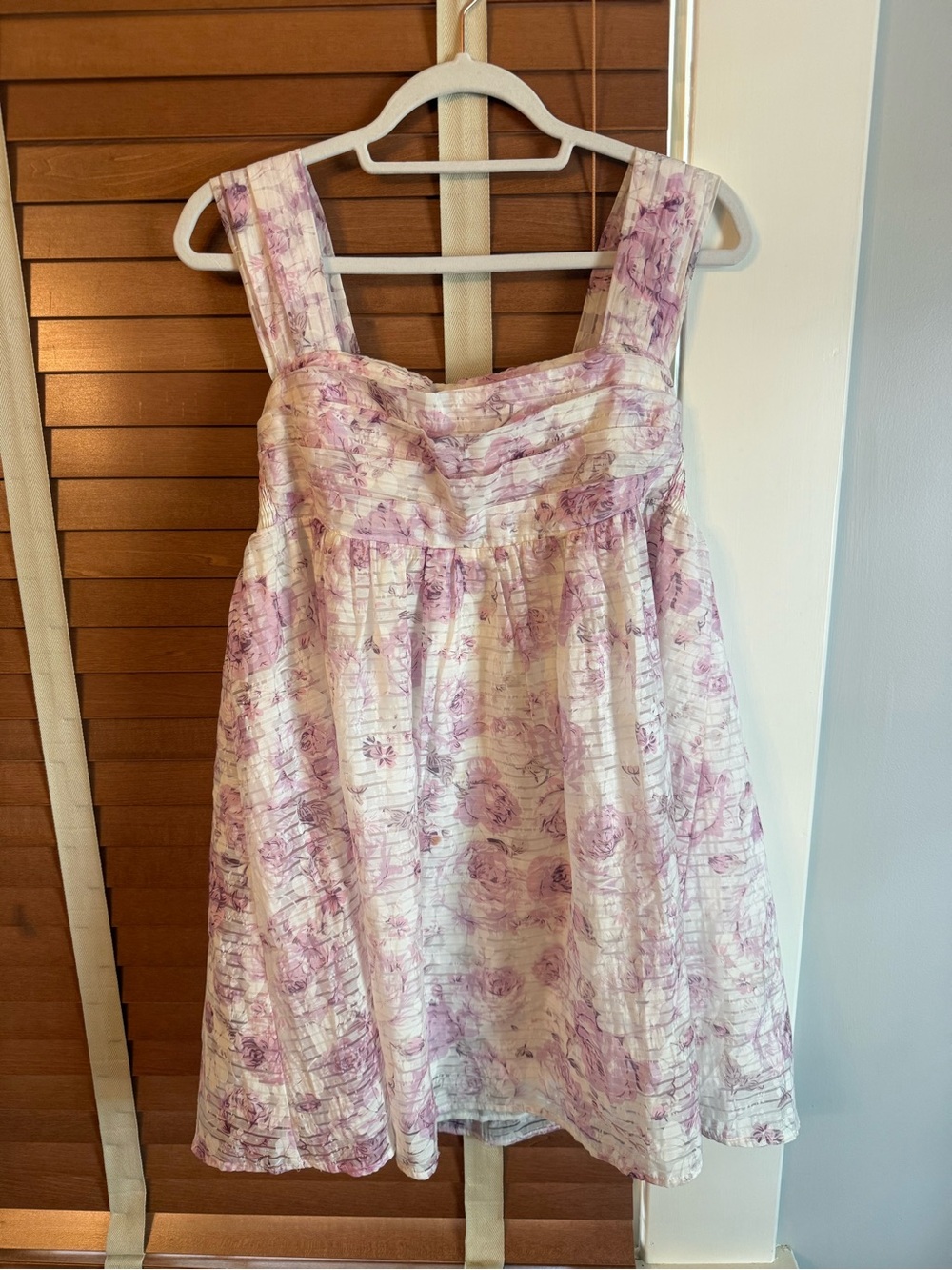 vestique White and Light Purple Floral Sundress